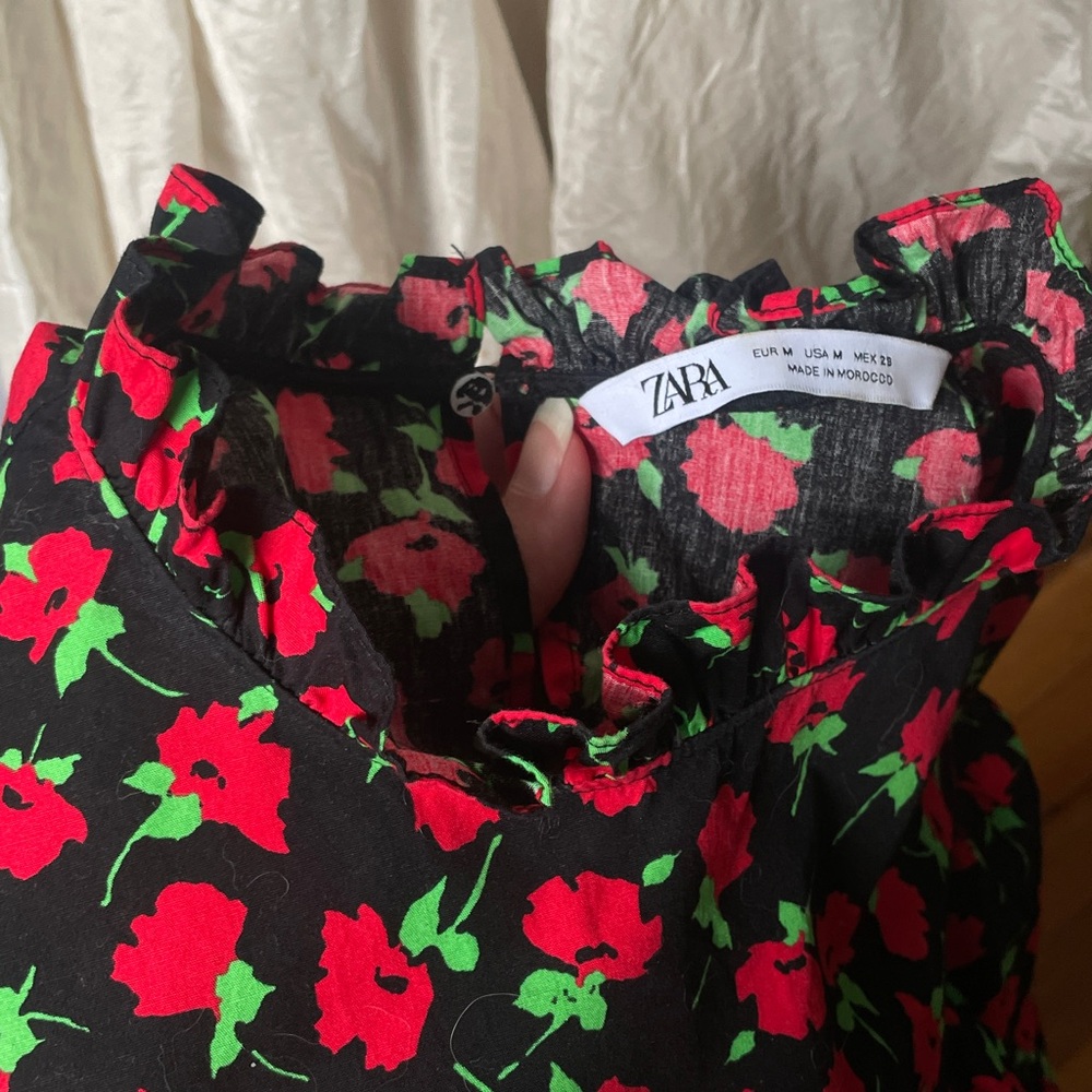 Zara Floral Print Bishop Sleeve Sundress - Picture 5 of 5